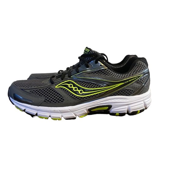 Saucony Men's Cohesion 8 Running Shoes size 12 Gray green lace Sneakers S25218-2 - Picture 2 of 6